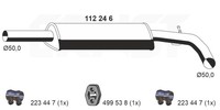 Ernst MittelschalldäMpfer 112246 FüR Lupo 6E1 6X1 Arosa VW Seat 1 TDI SDI 6H1