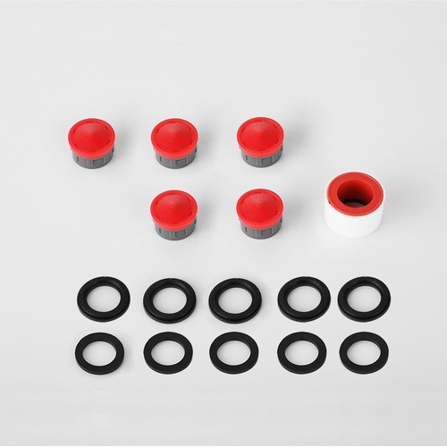 Aireador de grifo JQK, paquete de 5 insertos retrictores de flujo de 2,2 GPM, rojo - gpm - Imagen 7 de 7