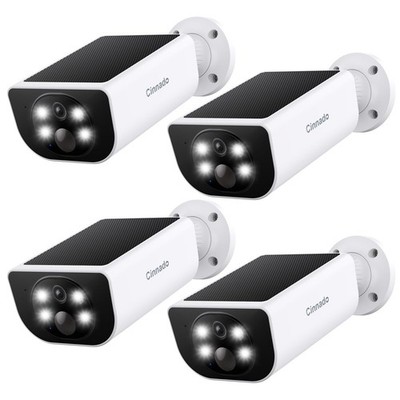 Cinnado Security Cameras Wireless Outdoor - Home Security Cameras Solar & Bat...