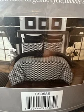 Chic Home Design Jacksonville 20 Piece Bedding & Curtain Set Queen Size Black