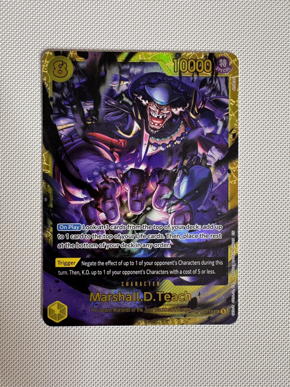 Marshall.D.Teach OP16-119 SEC | The Time of Battle | One Piece TCG | EN