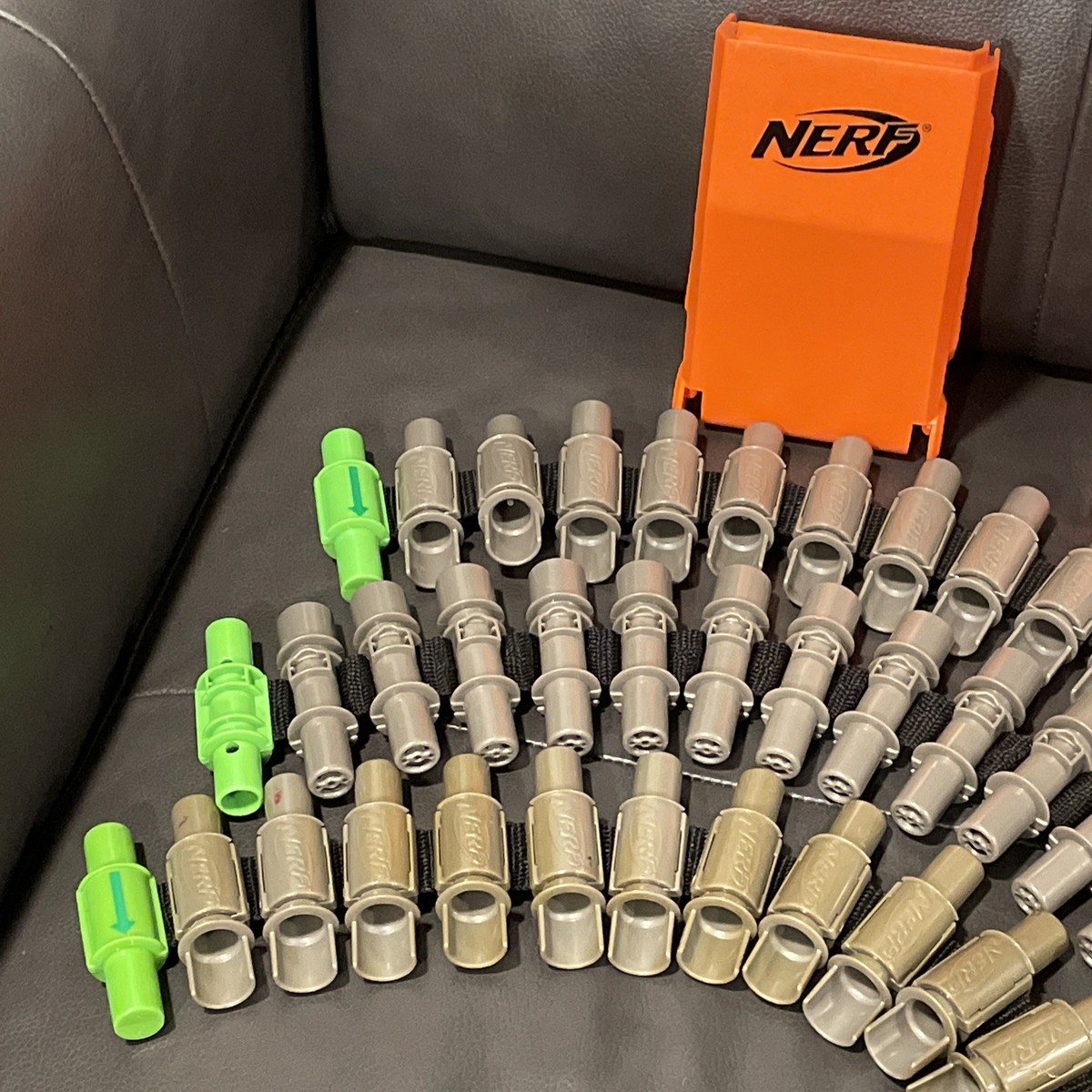 [再入荷] Noble Rebel & The Hive <2本>フェルト NERF Vulcan EBF-25 Lot 3 Belt Dart Clips + 2 Ammo Box Lids Parts