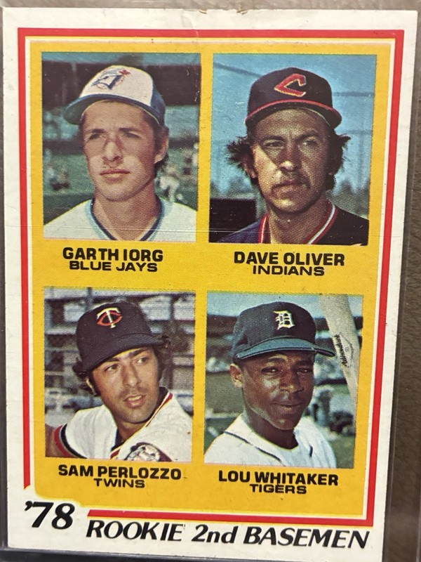 1978 Topps - Rookie 2nd Basemen Lou Whitaker, Garth Iorg, Sam Perlozzo #704 (RC)