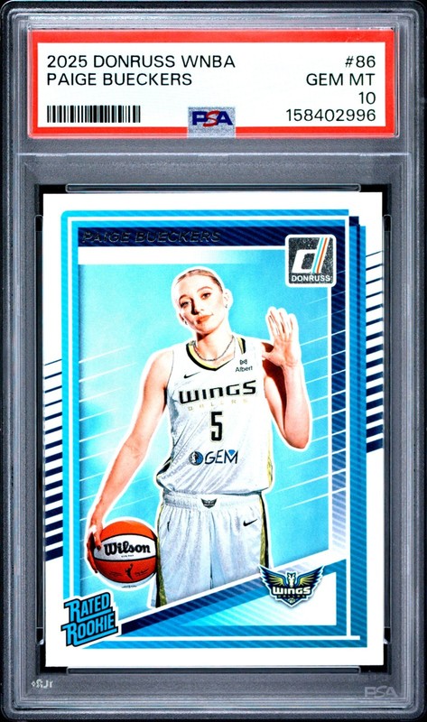 PAIGE BUECKERS 2025 Panini Donruss WNBA Rated Rookie RC #86 PSA 10