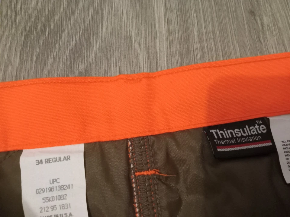 Pantalones Duxbak De Colección Para Hombres 34x32 Naranja Brillante Aislante Forrado Pantalón de Caza G42 Foto 2 de 4