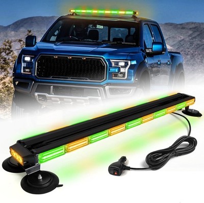 42'' Emergency Flashing Strobe Lights Bar with 28 Strong Magnets Double Side Traf