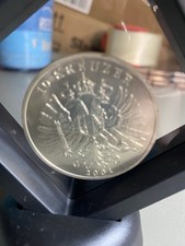 2001 Austria 10 Kreuzer Medal .925 Sterling Silver In A Nice Display