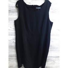 Kasper Black Sleeveless Sheath Dress Plus Size 20W Career Office Professional