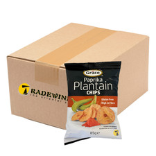 Grace PAPRIKA Plantain Chips - Case of  9x85g