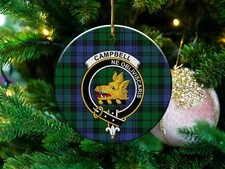 Campbell Clan Scottish Tartan Ceramic Ornament