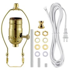 Lamp Making Kit,Make a Lamp or Repair Kit,3-Way Lamp Socket with Matching Cord