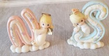 2002 and 2006 Precious Moments "S" "Sharing" and "N" "Nice" Porcelain Figures 2 