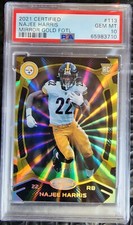 2021 Panini Najee Harris  Certified Mirror  Gold Rookie # 10/15 PSA 10