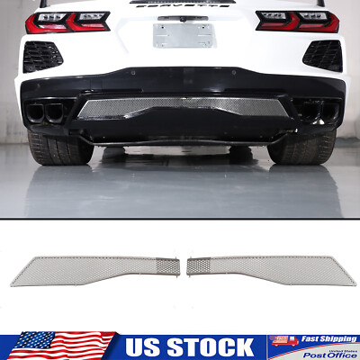 Stainless Steel Rear Grille Overlay Plate Fits Corvette C8 Stingray Z51 2020-26