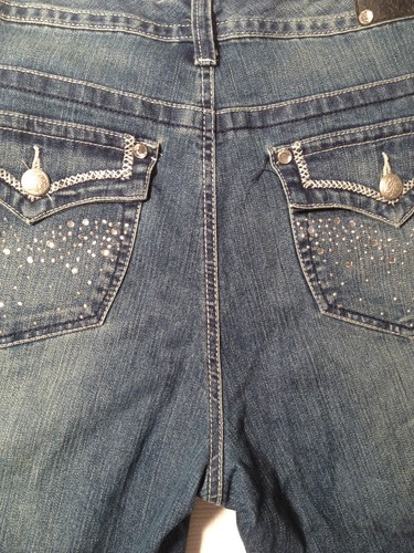 EUC - RRP $299 - Womens Beautiful STYLE & CO. Premium 'Curvy Fit Boot Cut' Jeans - Picture 8 of 12