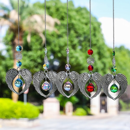 5pcs Crystal Suncatcher for Windows Hanging Decor, Prism Sun Catcher Wings - Picture 5 of 8