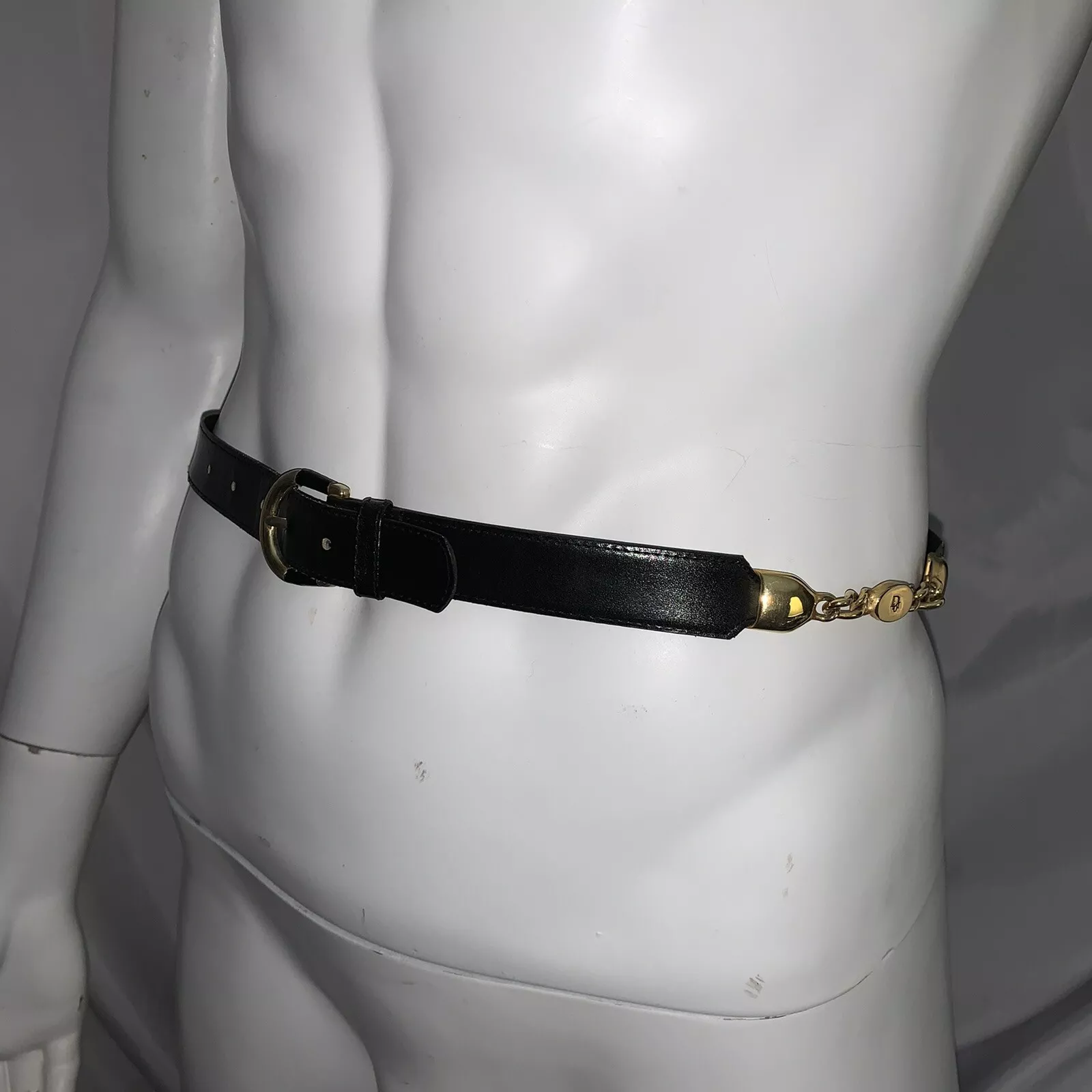 CEINTURE MAILLONS CHAÎNE EN VEAU AUTHENTIQUE PRÉ AIMÉE DIOR taille M/L 29