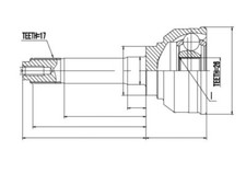Joint Set Outer Honda Passport 2.6, 3.2 1994-1997, Isuzu Trooper 1994-1997