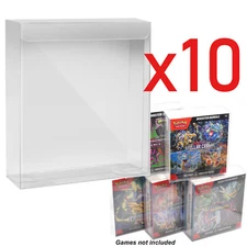 10PC Protective Clear Case for Pokemon New Booster Bundle Design Display Box