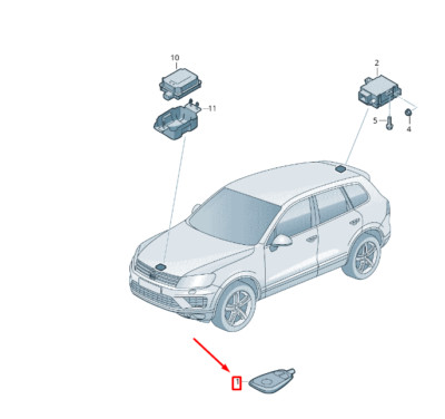 New VW TOUAREG 7P MK2 Auxiliary Heater Remote Control Cover