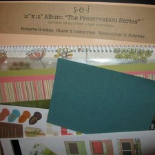 SEI 12x12 The Preservation Series Album Pattern Paper Stickers Template DieCut