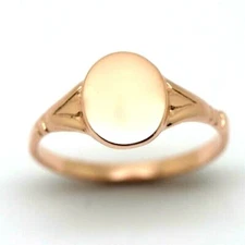Kaedesigns New Genuine Size K 1/2 9ct 9K Rose Gold Oval Signet Ring