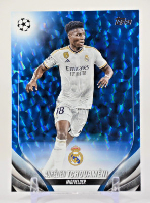 2023-24 Topps UEFA Club Aurelien Tchouameni #10 Icy Blue 64/75 Real Madrid CF