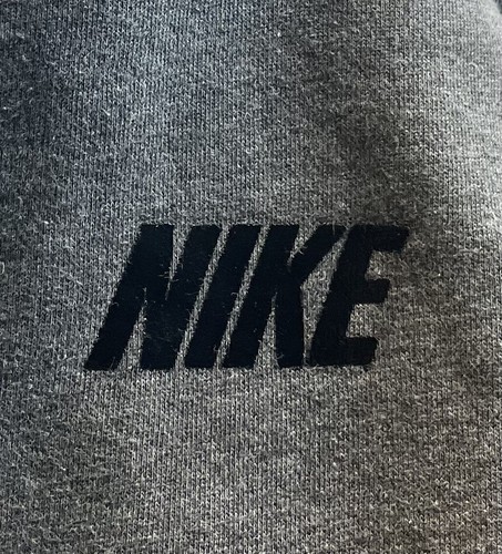 Nike Pullover Sweatshirt Men’s XXL Hooded Gray Teal Snaps Pouch Pocket Spell Out - Picture 7 of 11
