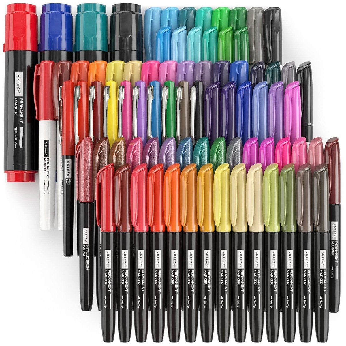 Arteza Permanent Markers Ultimate Supreme Set Assorted 80