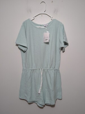 Sabo Skirt East Playsuit Mist Green Textured Romper NWT L SAE1454NL