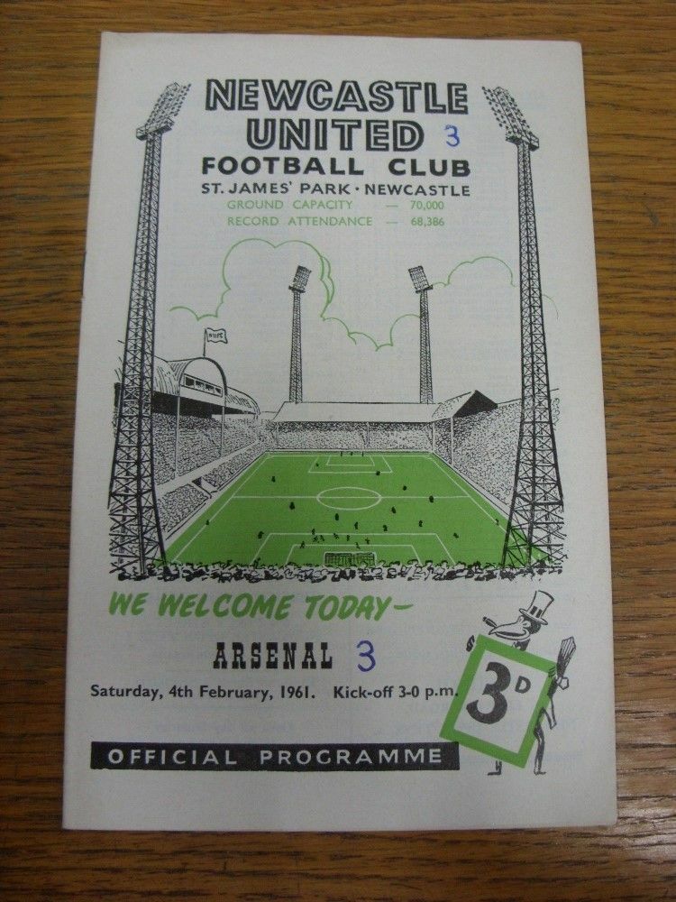 Programme De Match Arsenal Vs West Ham United - 02/12/1961 - Score Noté - Vintage