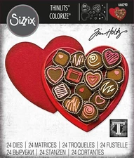 New Retired Sizzix Thinlits True Love Colorize 24pc #666290 Retail $34.99 Holtz