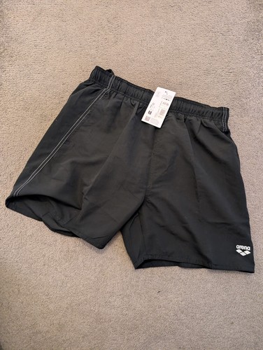 Arena Fundamentals Logo Mens Beach Shorts - Black - Picture 2 of 3