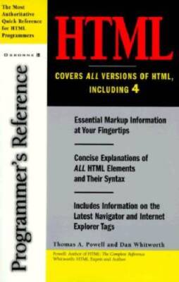 HTML Programmers Reference - Paperback By Powell, Thomas - VERY GOOD