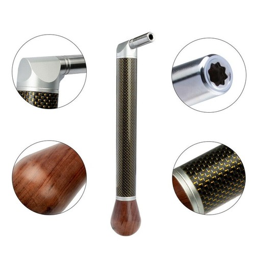 Carbon Tube Piano Tuning Lever Carbon Fiber Gold Silk Braided Tuning Hammer NEW - Picture 4 of 8
