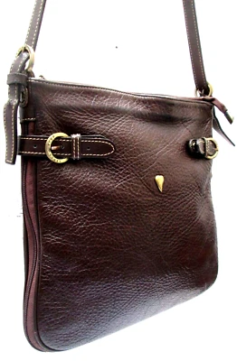 LANCASTER  Sac à main bandoulière cuir  marron TBEG vintage - Photo 1/4