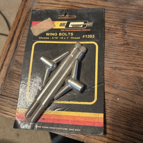 NOS Mr Gasket Chrome Wing Bolts 5/16"-18 x 1" Thread #1393