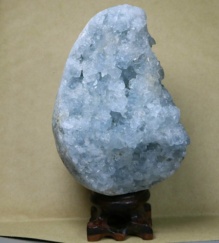 1.57lb Rare Top Grade Gorgeous Sky Blue Celestite Egg Geode Rough Reiki Crystal - Picture 3 of 12