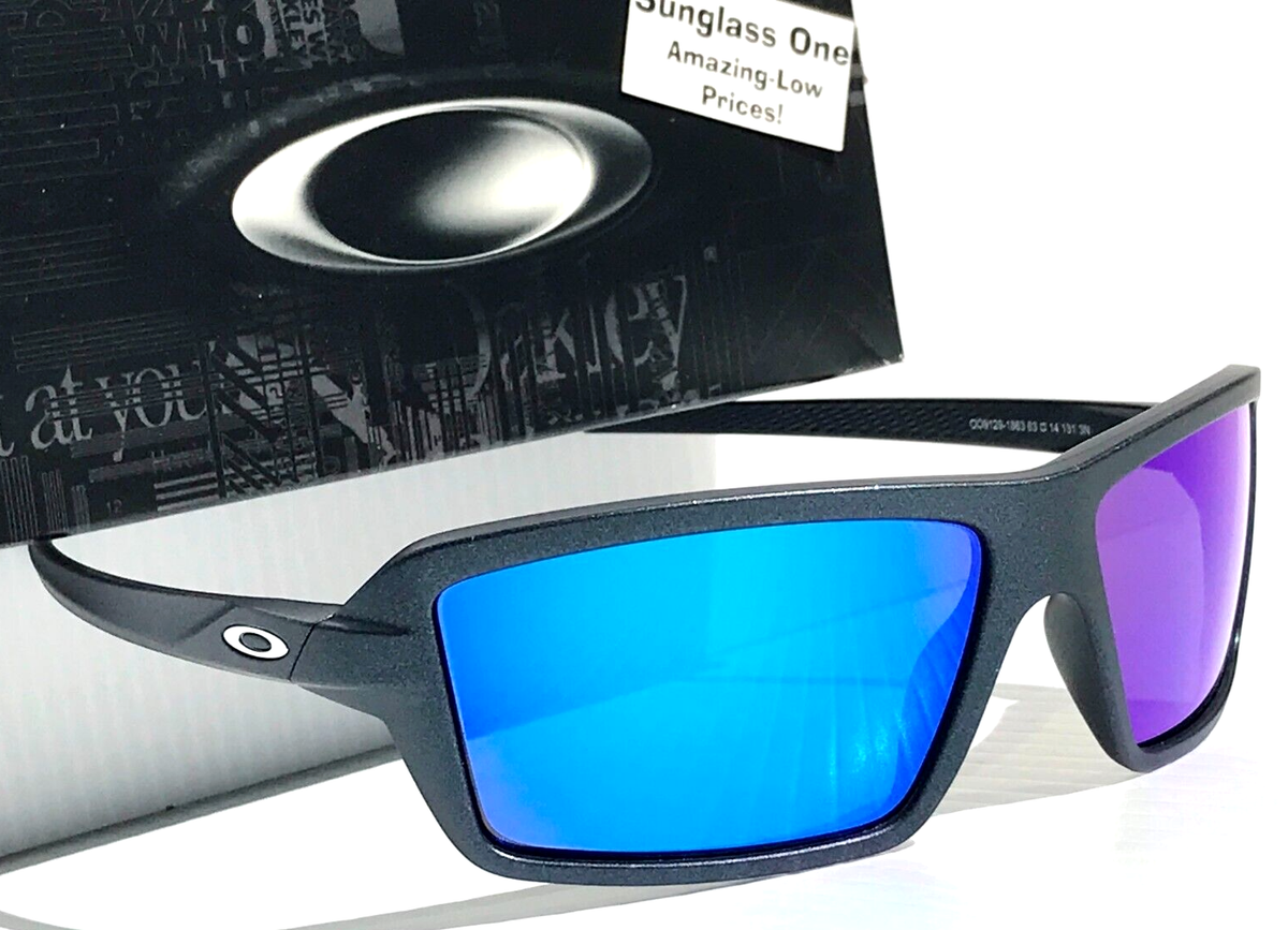NEW Oakley CABLES Blue Steel PRIZM Sapphire Blue Lens Sunglass
