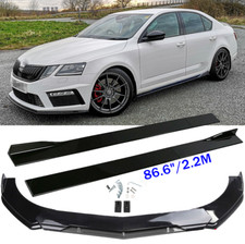 Für Skoda Octavia Frontspoiler Spoilerschwert Spoilerlippe 86.6" Seitenschweller