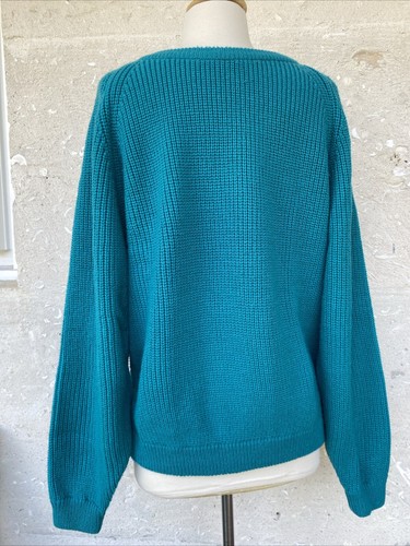 Suéter Brittania de Colección Años 90 Para Hombre Grande Grande Verde Azulado Acrílico Pullover - Imagen 5 de 12
