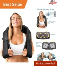 Portable Shiatsu Massager with Heat - 8 Roller Balls for Ultimate Relaxation