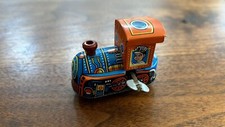 Tin Wind Up Toy Train Locomotive 1501 Vintage Litho Made In Japan 2.25" Working
