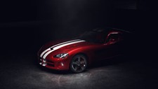 Anime car red cars vehicle dodge viper digital art Play Gaming Mat Desk