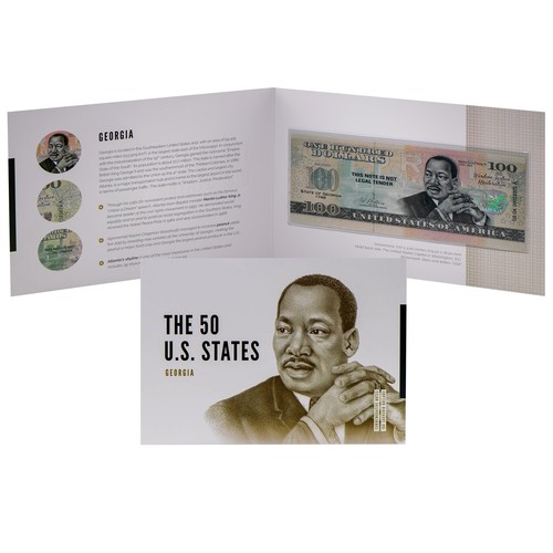 USA 100 Dollar Note | Georgia Commemorative Souvenir | Martin Luther King Jr. - Picture 2 of 5