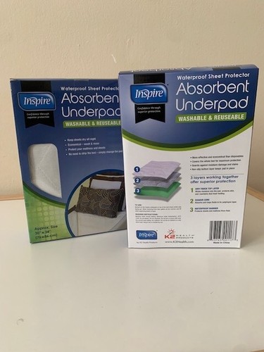 NEW BED PADS REUSABLE UNDERPADS 30x34 HOSPITAL GRADE INCONTINENCE WASHABLE