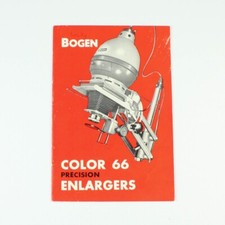 Bogen - Color 66 Enlargers - Instruction Manual - Booklet - Vintage Guide