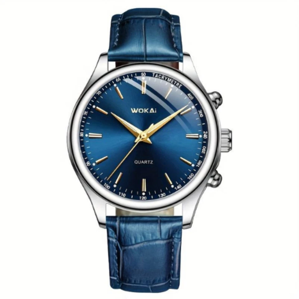 Montre Homme A Quartz Sport, Décontracté et Elégant Bleu - Tendance 2024 - Photo 3/3