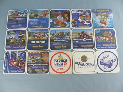 Lot of 15 different KRONEN beer coaster bierviltje Bierdeckel F11 SOUS BOCK