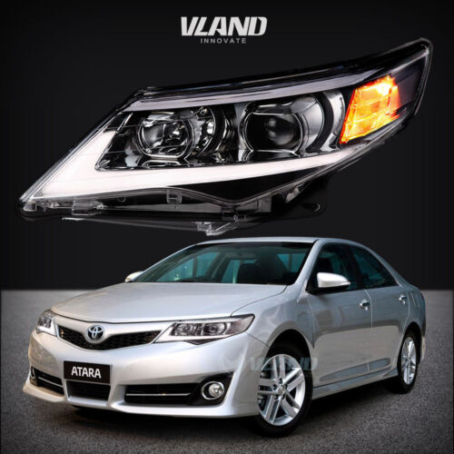 PROJECTOR HEADLIGHTS FIT TOYOTA CAMRY 2012 2013 2014 LED DRL FRONT LIGHT LAMP